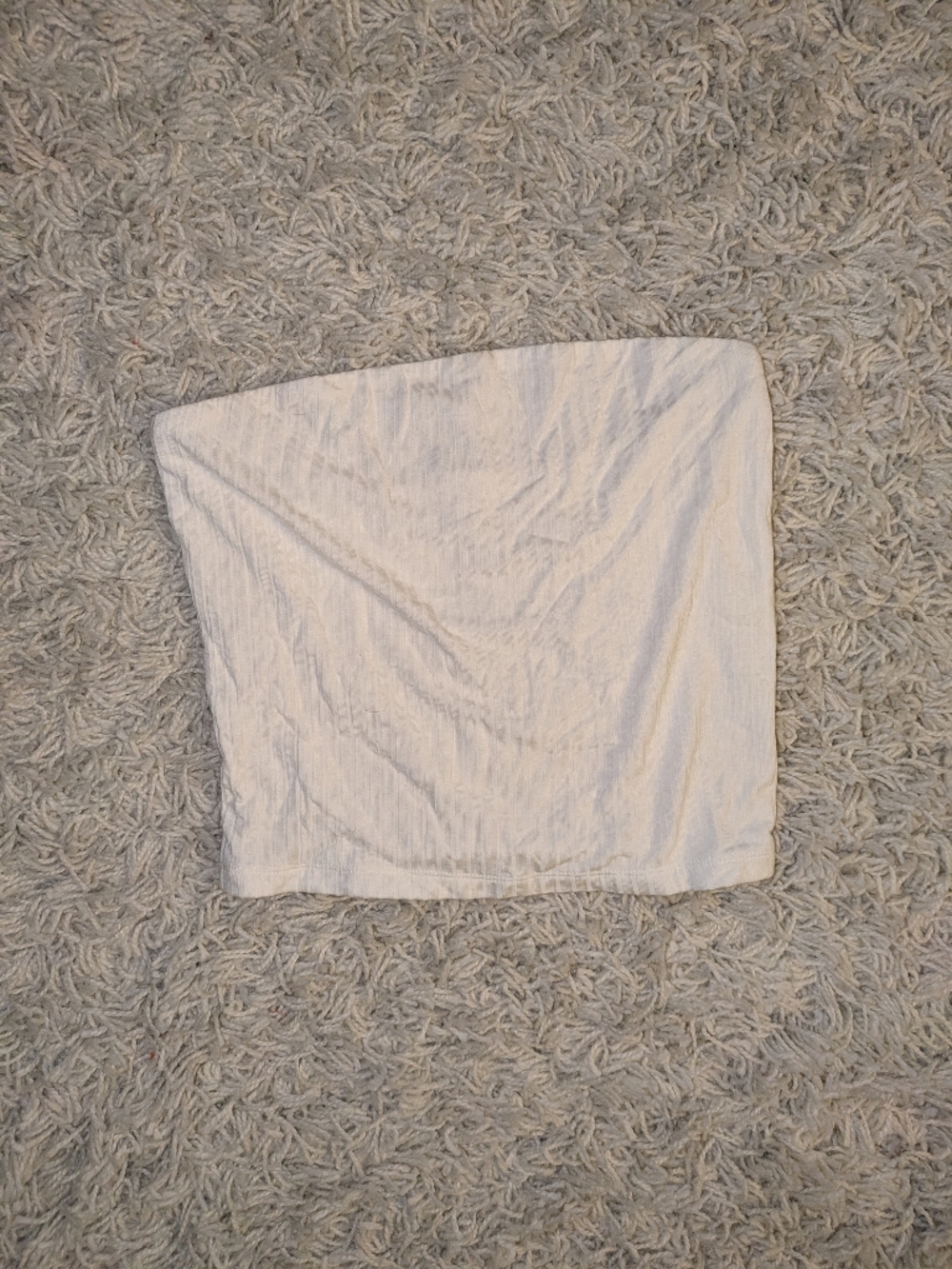 American Eagle Outfitters Cream Ribbed Tube Top